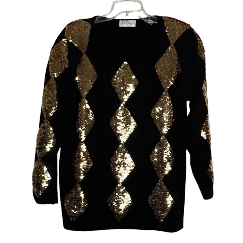Vintage Lord & Taylor‎ Lambswool Angora Sequin Sweater